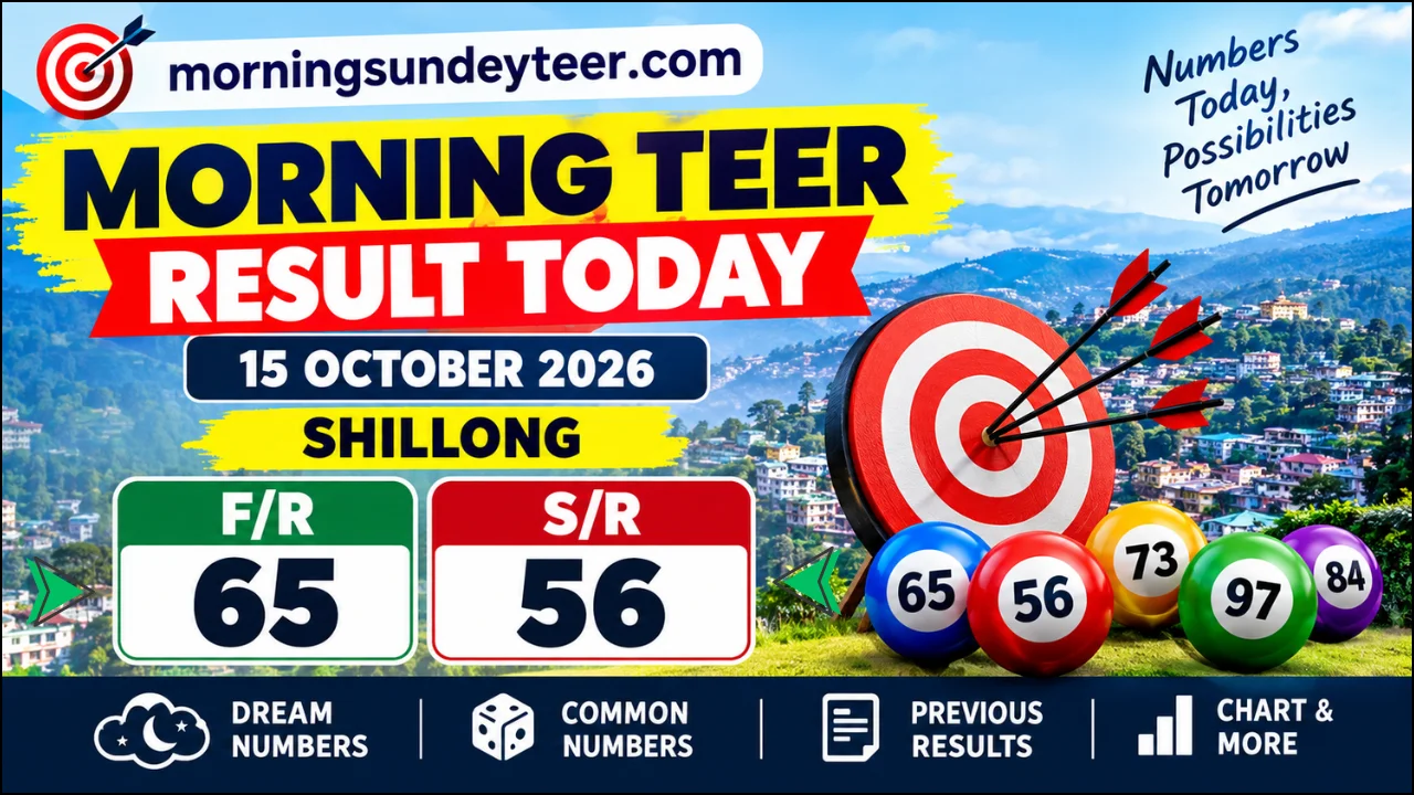 Morning Teer Result Today 15 October 2026: Shillong FR SR Update and Previous Chart